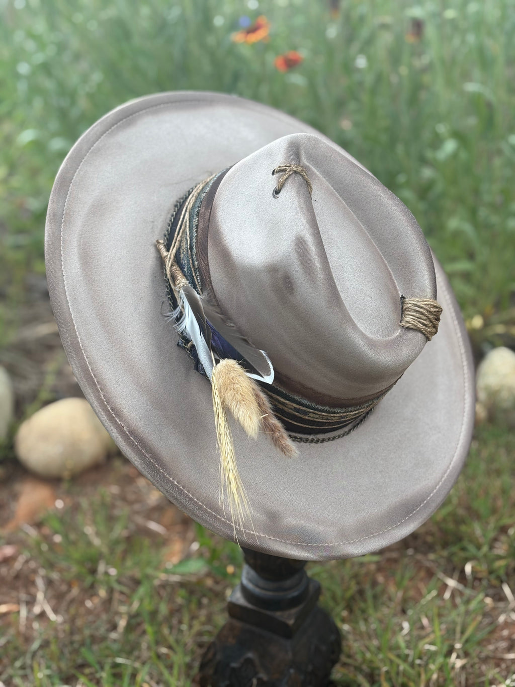 Smokey denim wide brim