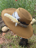 Wagon wheel straw hat