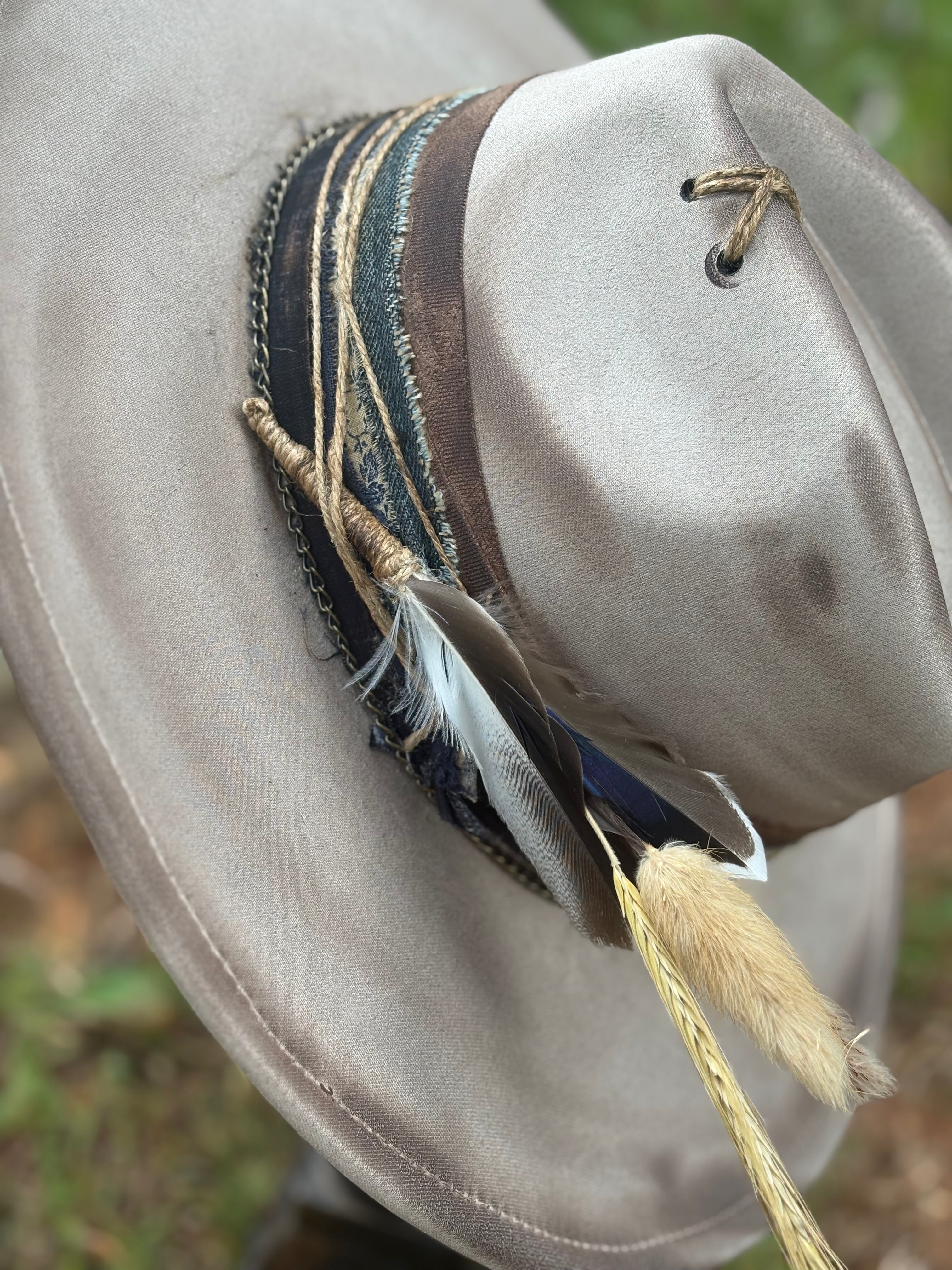 Smokey denim wide brim