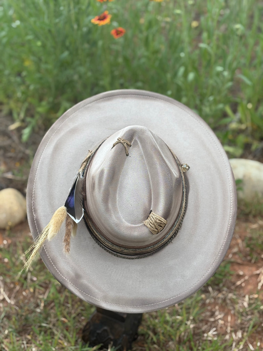 Smokey denim wide brim